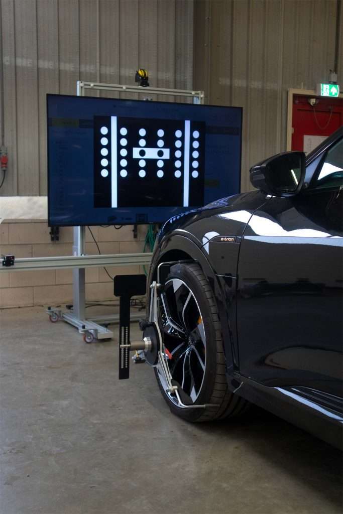 scherm voor kalibratie auto